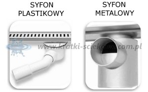 Syfony - plastikowy i metalowy